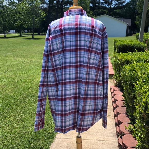 Crown & Ivy Mens Long Sleeve Red Maple Shirt - Picture 5 of 5